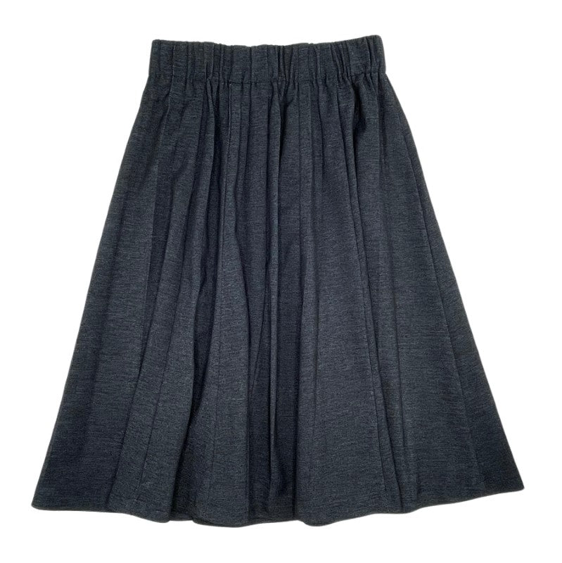 Sciacca Sunburst Pleat Black Chambray Skirt