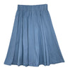 Sciacca Sunburst Pleat Chambray Skirt