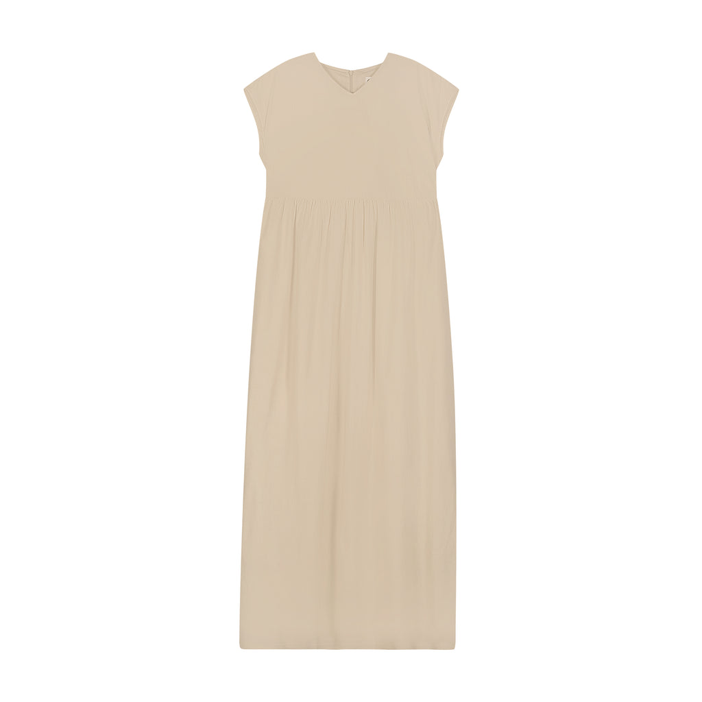 N.M V Neck Beige Maxi
