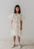 Petite Amalie Short Sleeve Summer Bouquet Smock Print Dress
