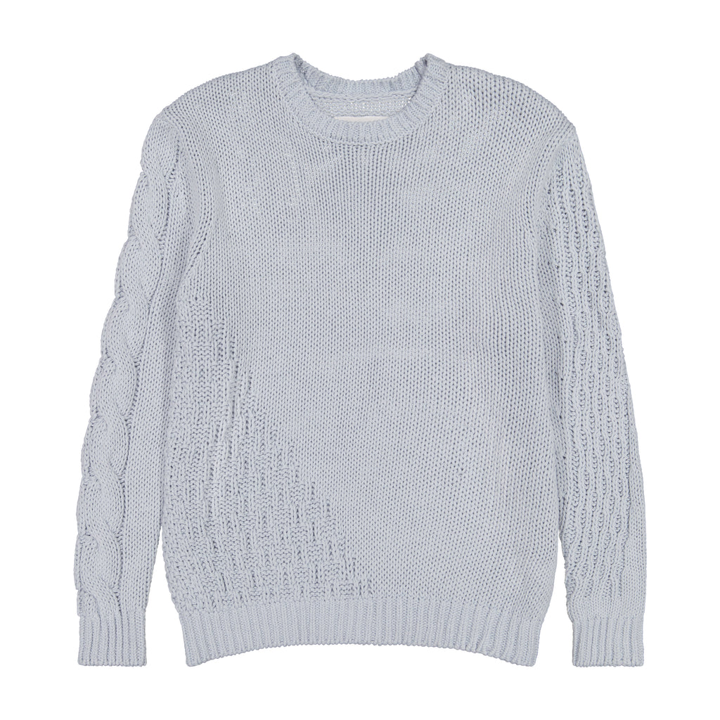 N.M Light Blue Cable Sweater