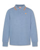 AO76 Carter Logo Heather Blue Polo