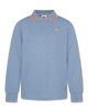AO76 Carter Logo Heather Blue Polo