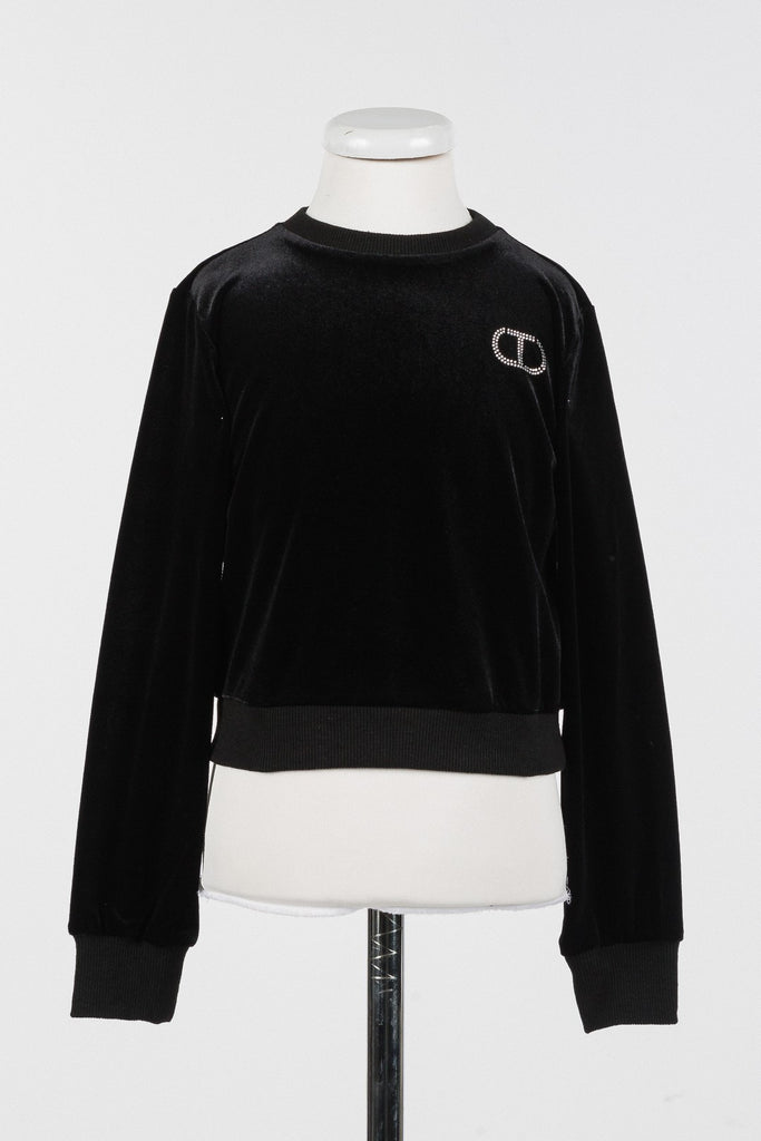 Twinset Chenille Black Sweatshirt