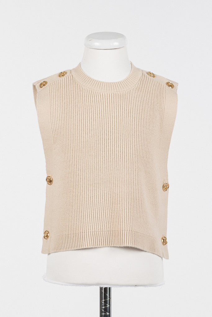 Twinset Knit Biscuit Vest
