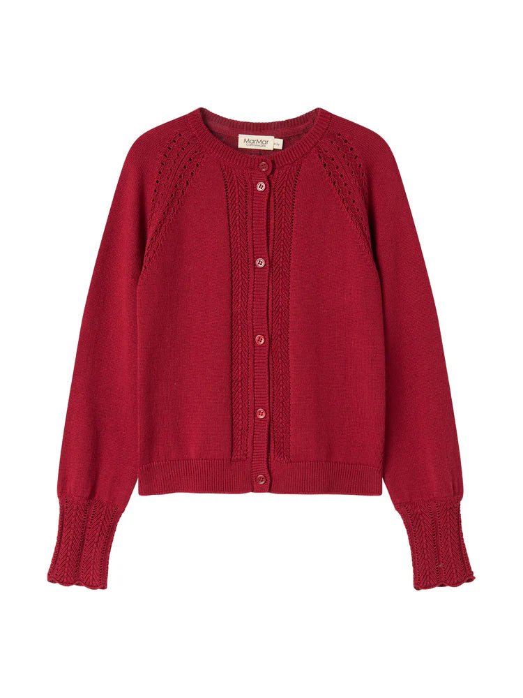 Marmar Hibiscus Red Knit Cardigan