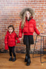 Ellabee Emma Down Red Racoon Bomber