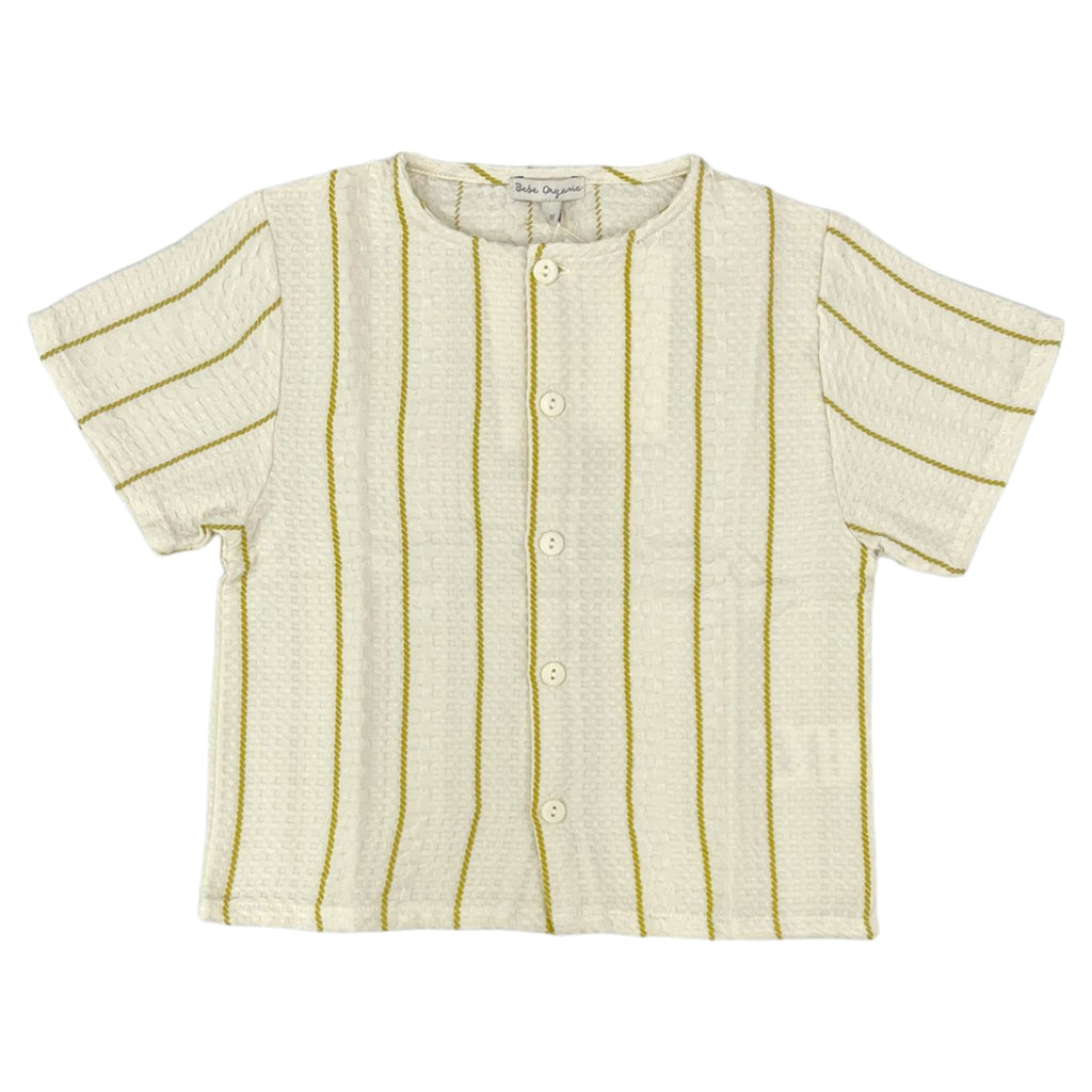 Bebe Organic Natural Waffle Levi Shirt Short Sleeve