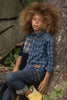 Limited Edition Denim Plaid Boys Navy Shirt
