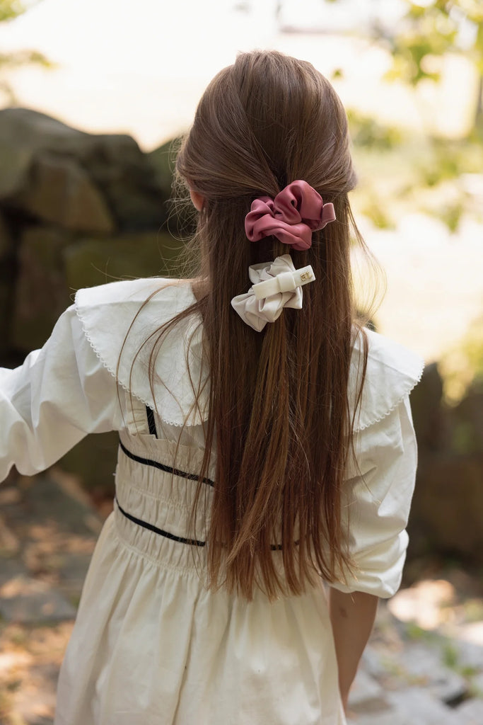 Limited Edition Classic Velvet Bow Cream Scrunchie *FINAL SALE*