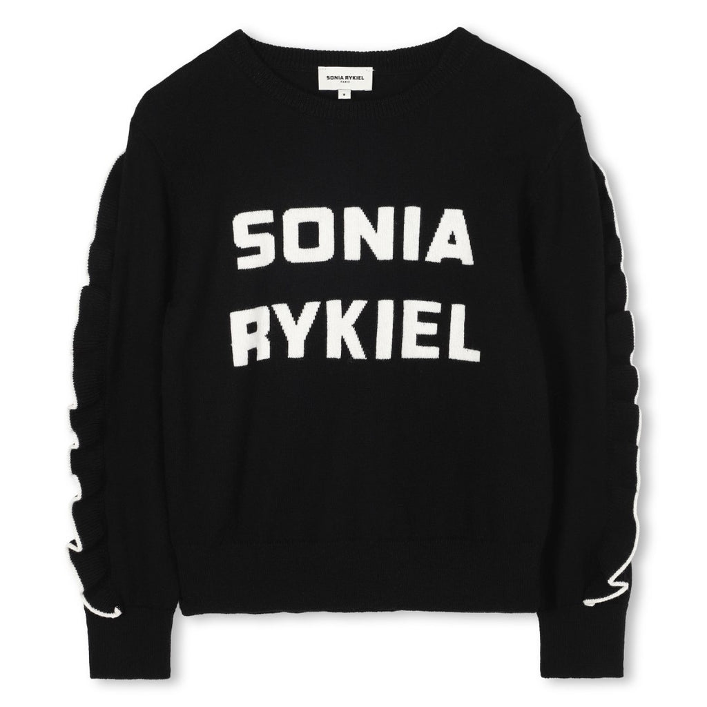 Sonia Rykiel Enfant Logo Black Sweater
