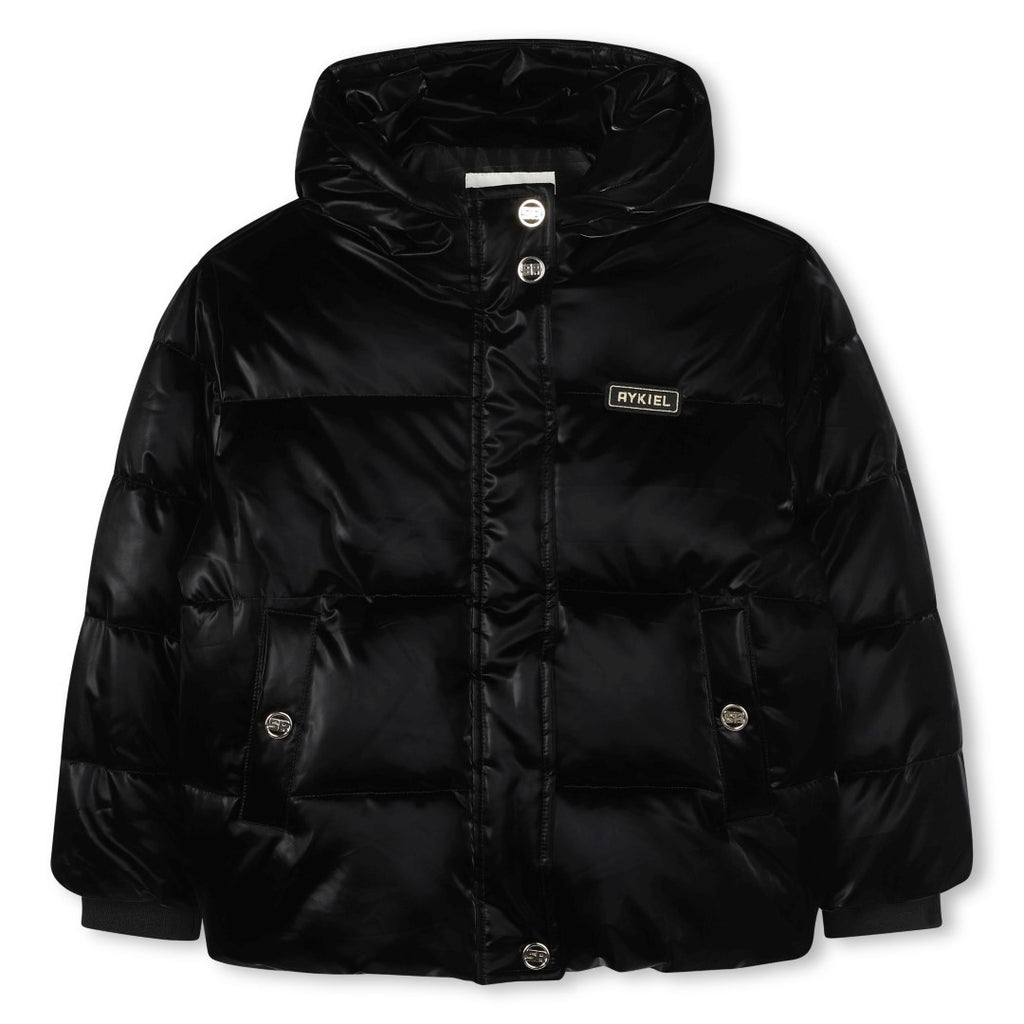 Sonia Rykiel Enfant Puffer Black Coat