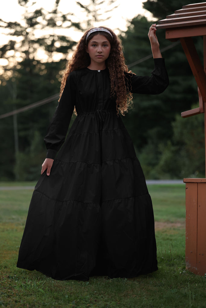 Little Tempest Tiered Black Gown