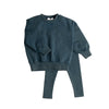 Birnham on the Sea Baby Boy Teal Sweatshirt Set