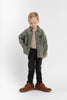 Birnham on the Sea Boys Corduroy Oversized Moss Green Shirt