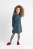 Birnham on the Sea Overlay Swing Teal Sweatshirt Dress