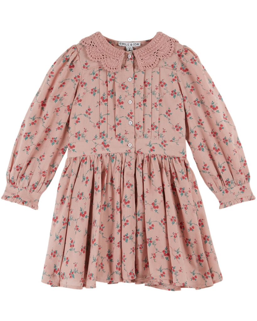 Emile et Ida Robe Crochet Collar Aster Dress