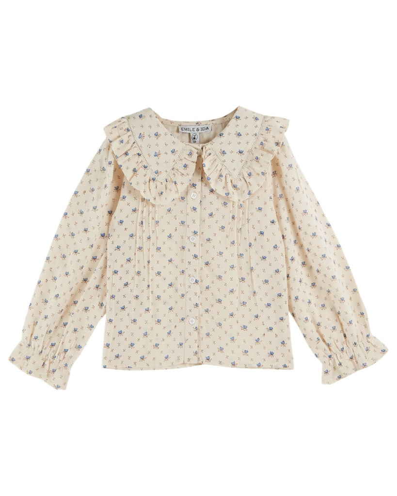 Emile et Ida Block Print Lazuli Blouse