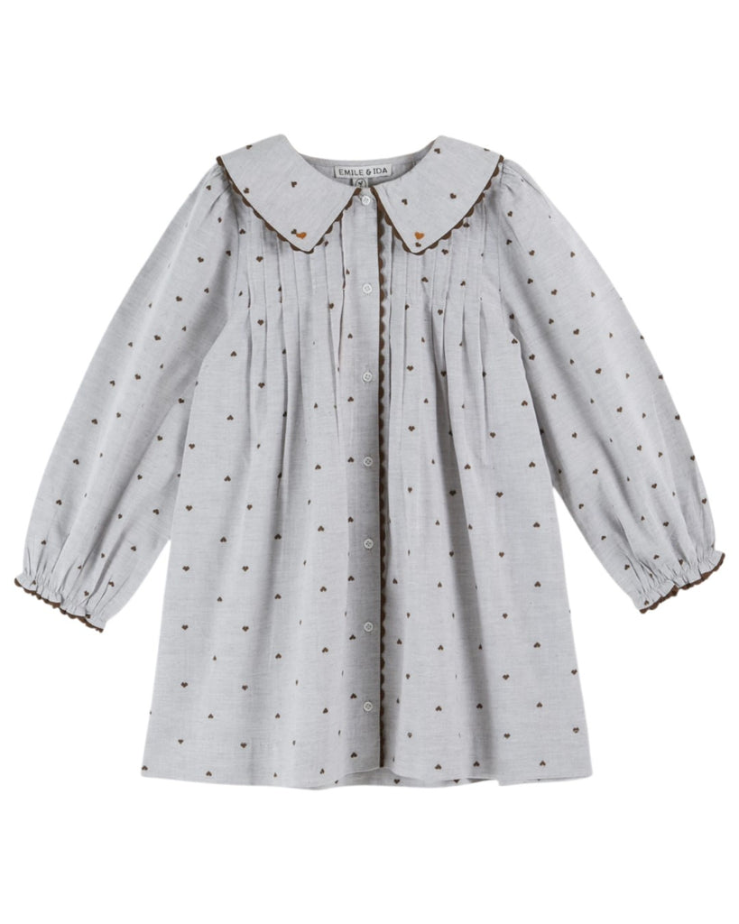 Emile et Ida Robe Jacquard Coeur Dress