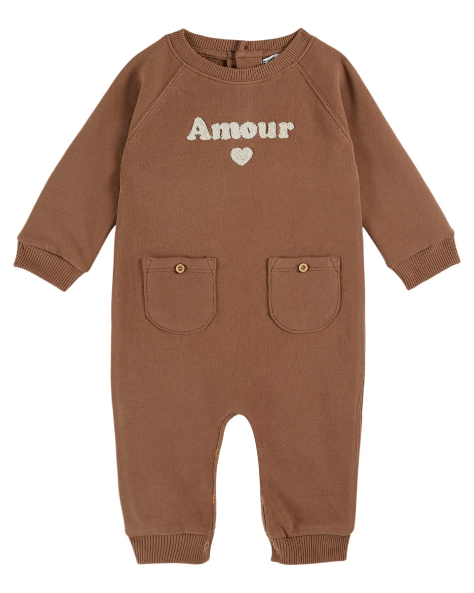 Emile et Ida Jumpsuit with Embroidered Pockets, Light Denim main image 0
