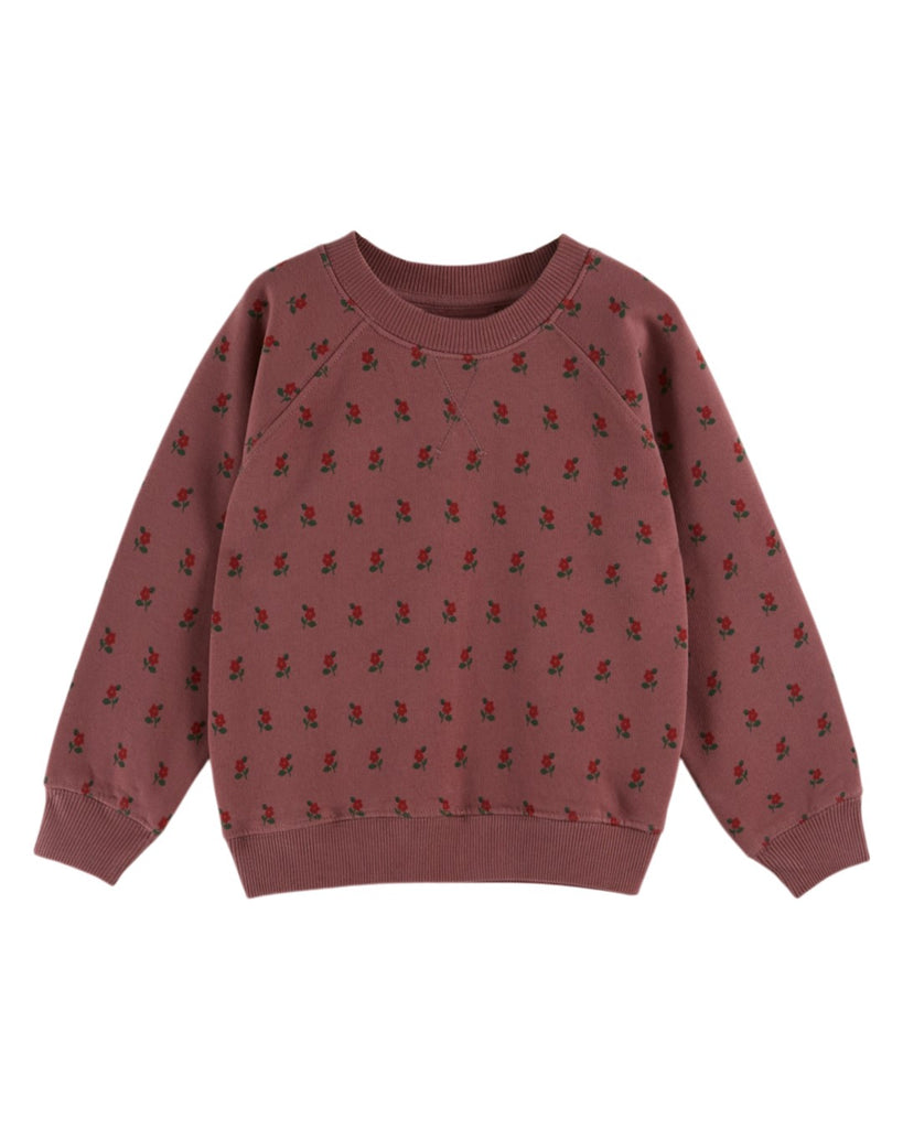 Emile et Ida Imprime All Over Poppy Violine Sweatshirt