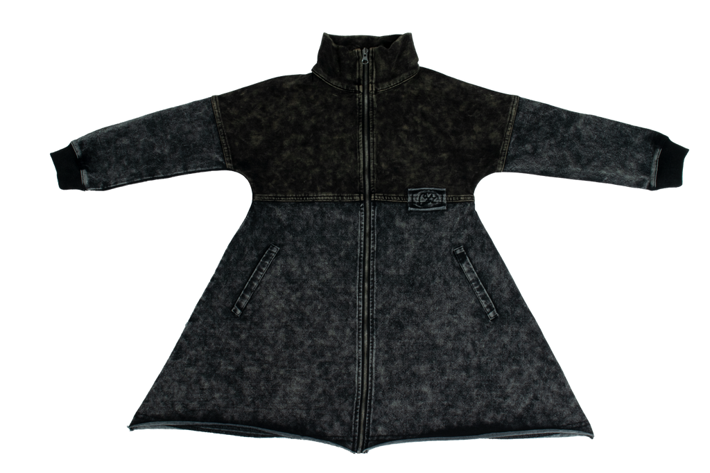 Crew kids Black Denim Zip Dress