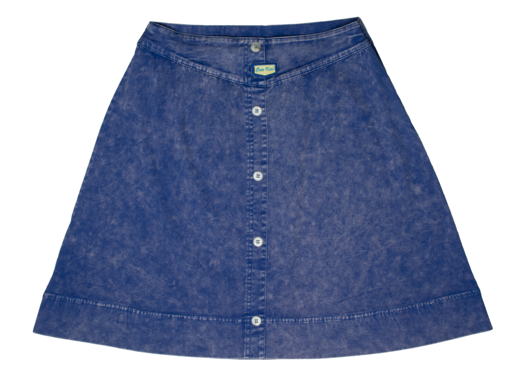 Crew Kids Button Down Skirt Blue