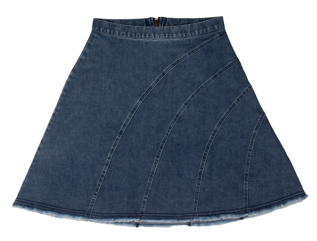 Crew Kids Stitch Detail Skirt Blue
