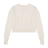 NdotM Knit Crewneck Seamed Ivory Sweater