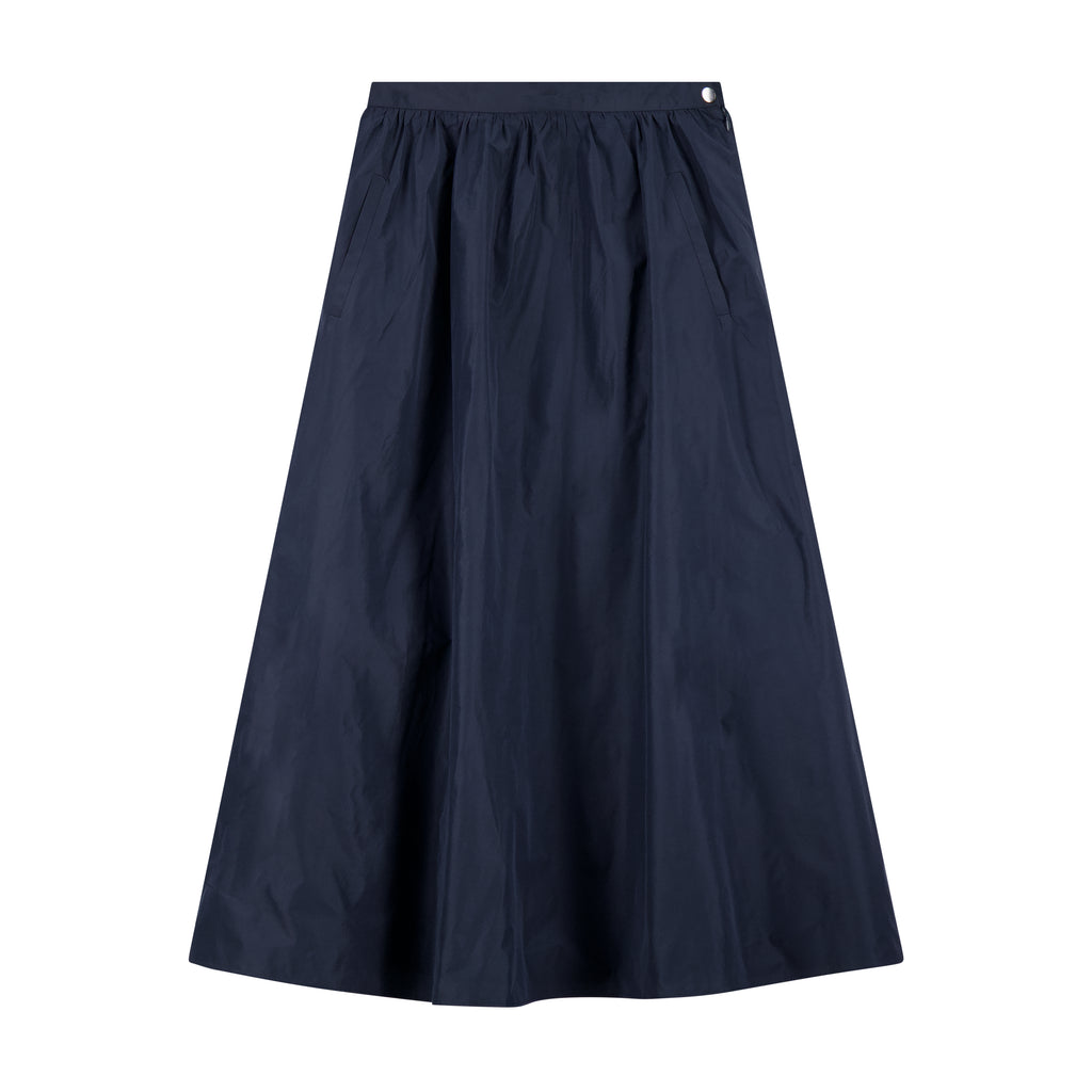 NdotM Taffeta Gathered Maxi Navy Skirt