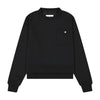 NdotM Knit Front Silk Back Black Top