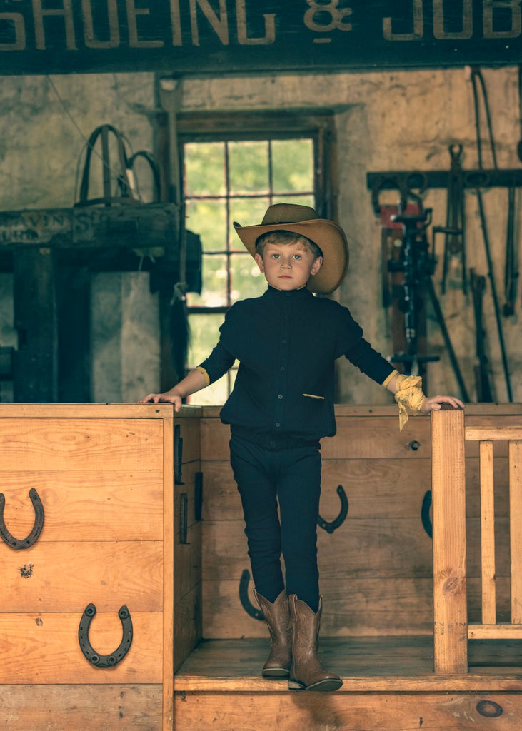 Ba & Na Boys Black with Yellow Trim Set