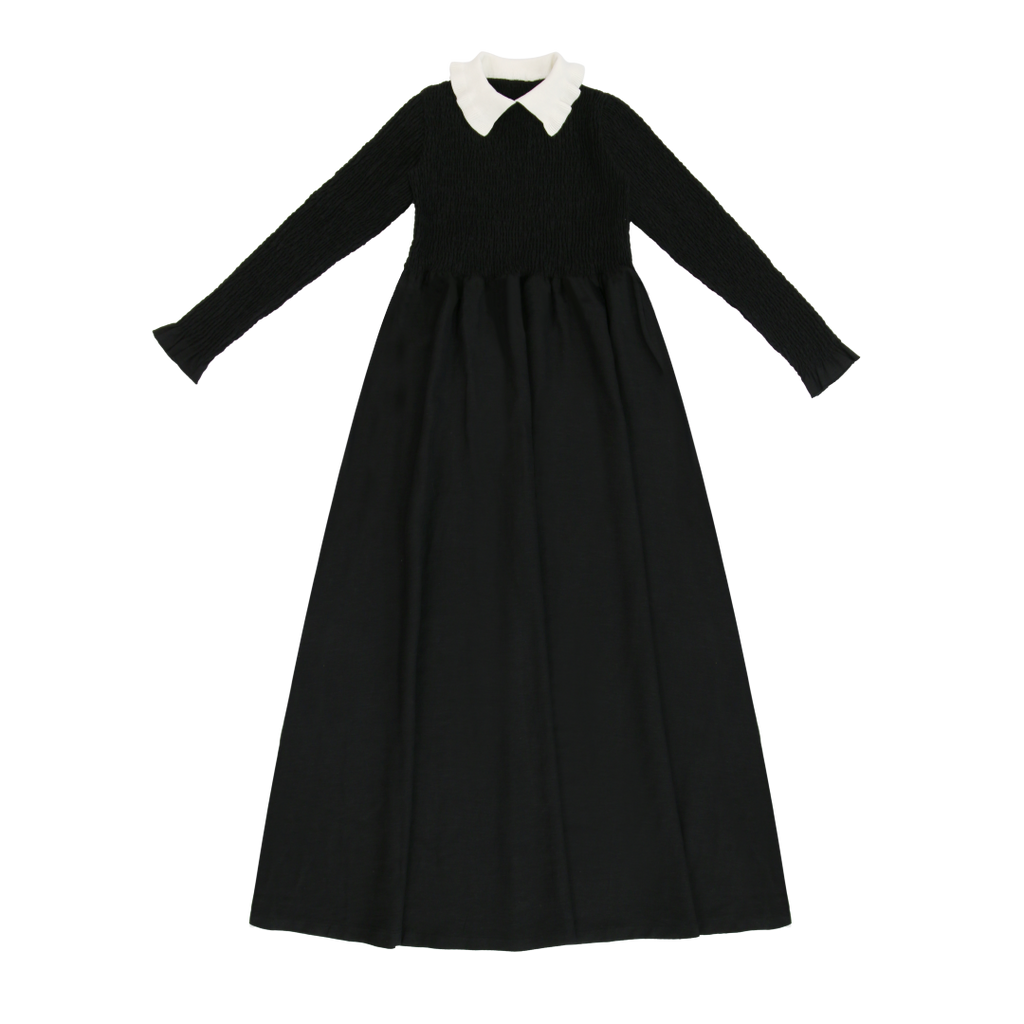 Coco Blanc Collared Black Maxi