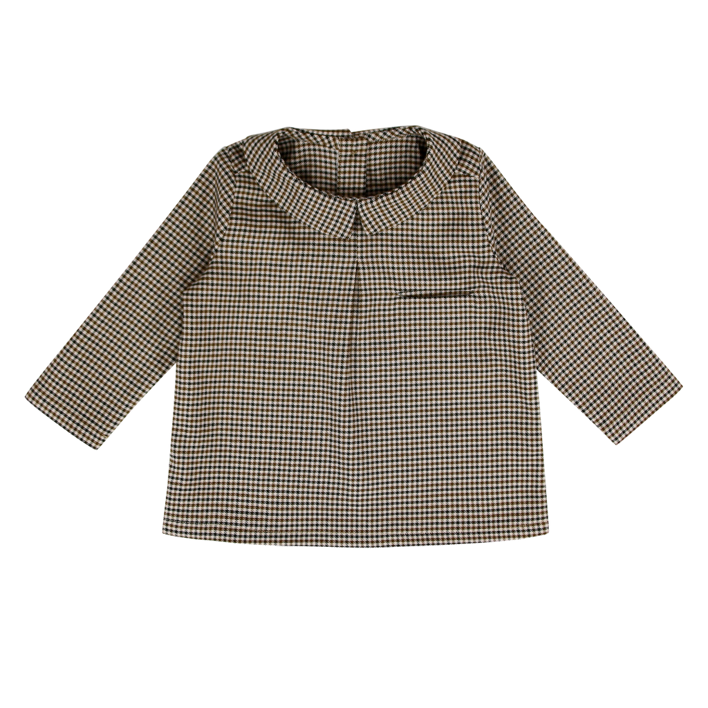 Coco Blanc Peter Pan Houndstooth Shirt