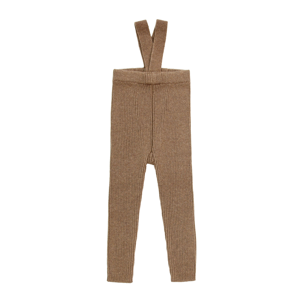 Coco Blanc Knit Suspender Mocha Leggings