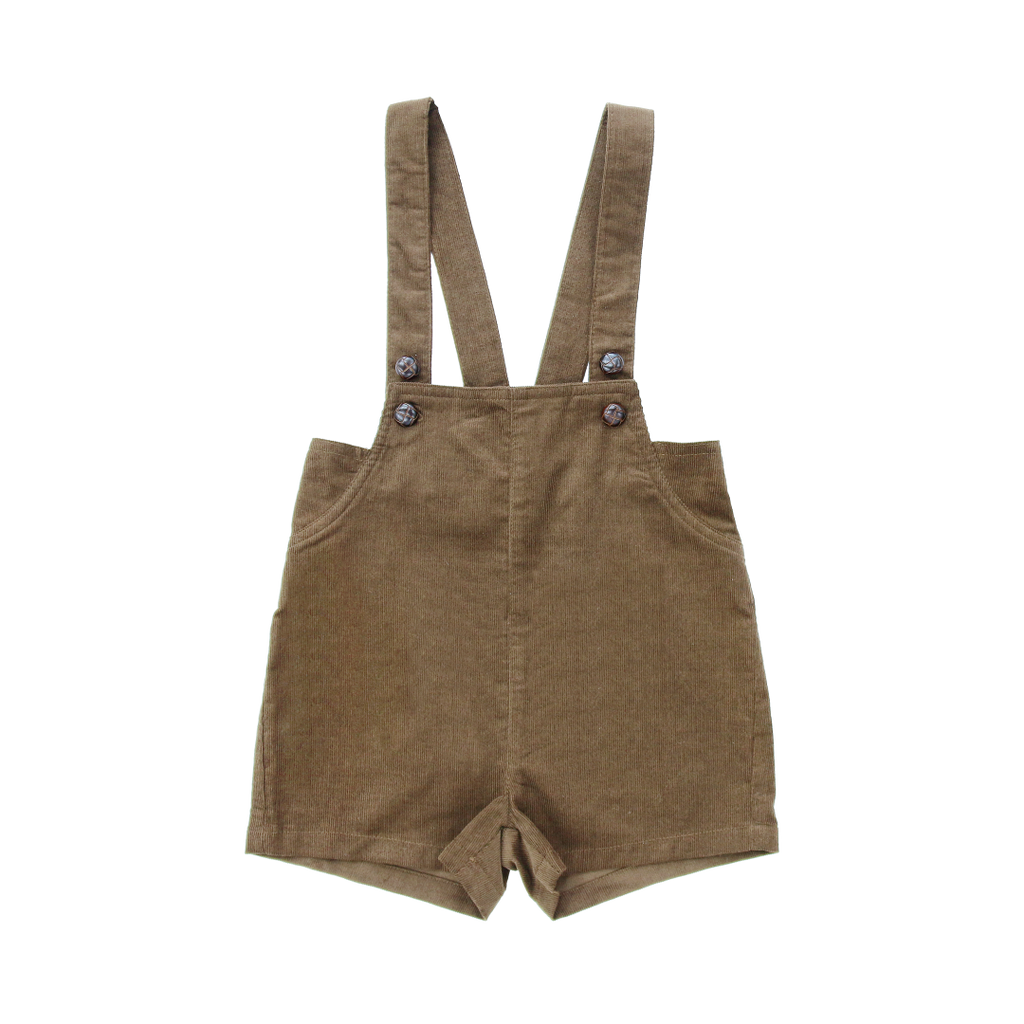 Coco Blanc Thin Corduroy Mocha Overalls