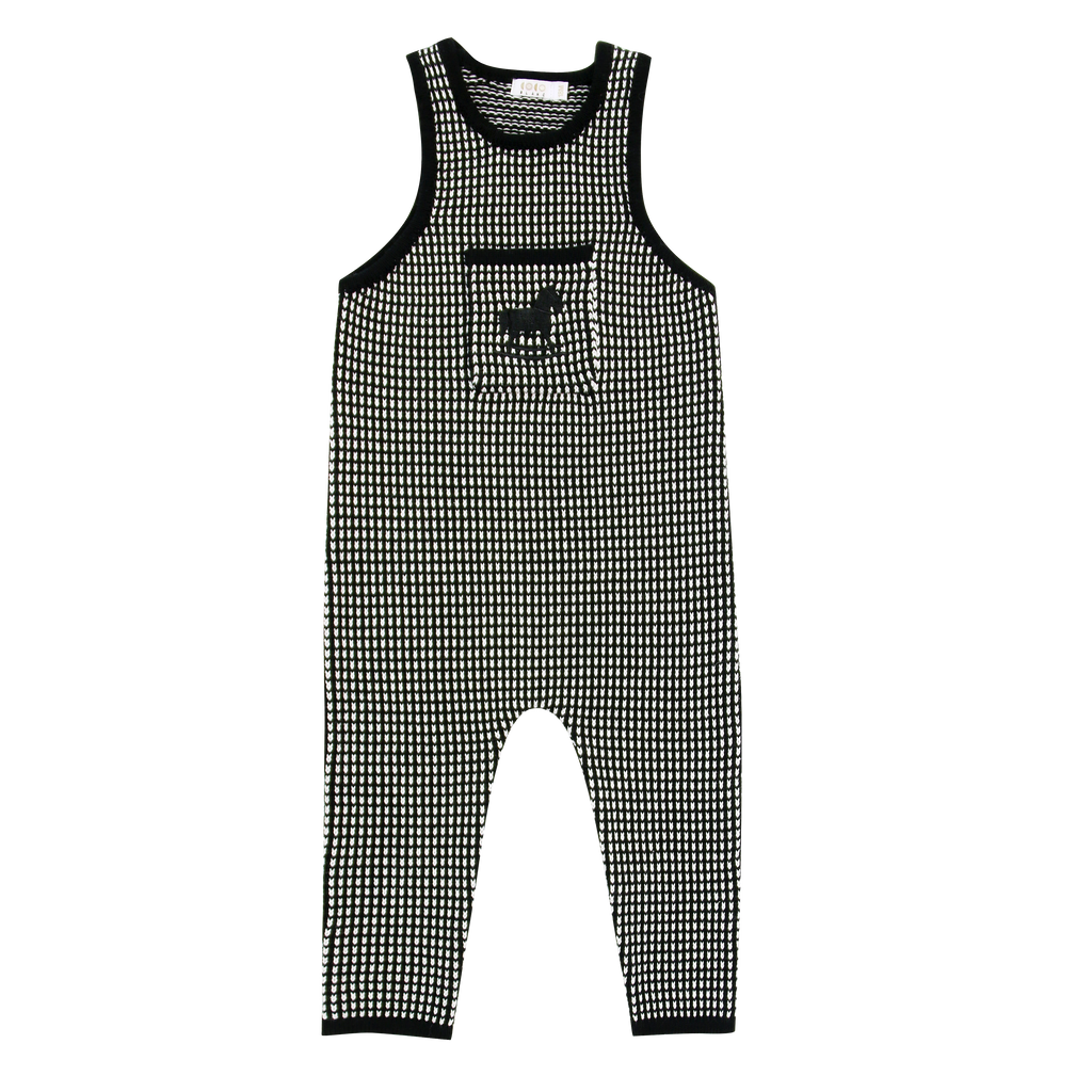 Coco Blanc Long Knit Black/White Romper