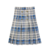 Coco Blanc Pleated  Plaid Skirt