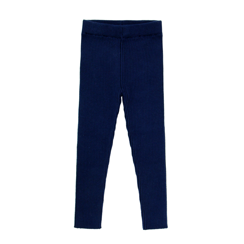 Coco Blanc Ribbed Navy Leggings