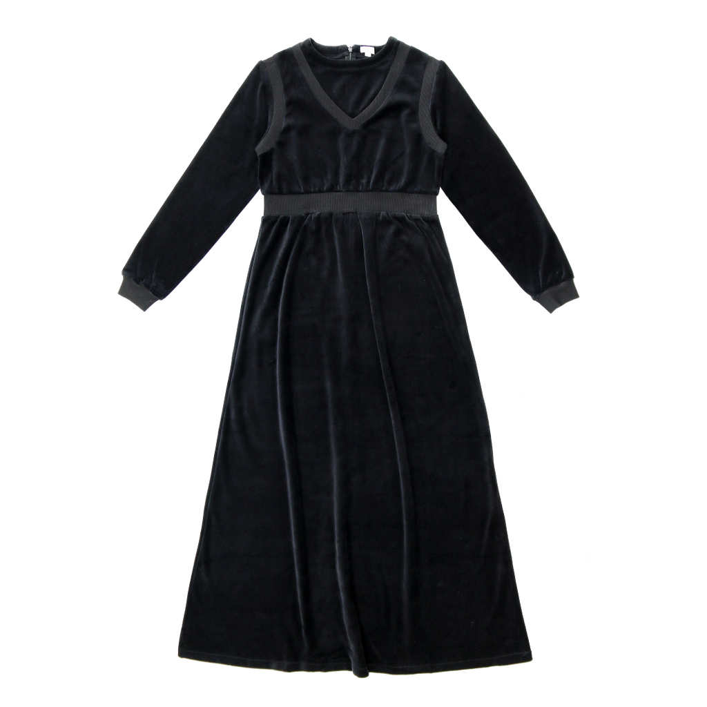Coco Blanc Velour Black Maxi