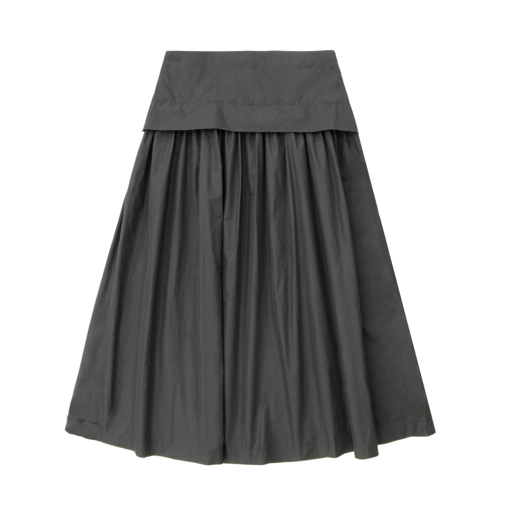 Coco Blanc Taffeta Black Skirt