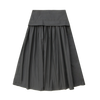 Coco Blanc Taffeta Black Skirt
