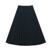 Coco Blanc Pleated Silk Black Skirt