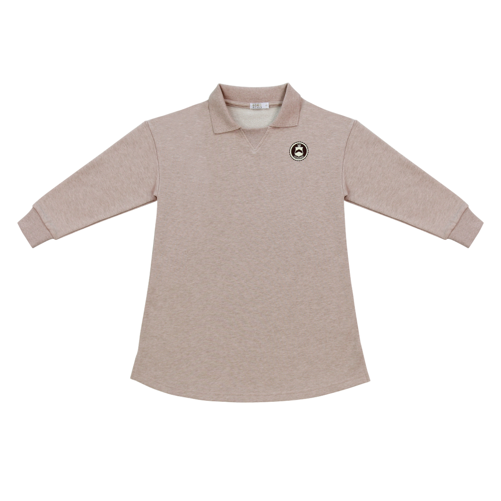 Coco Blanc Marled French Terry Blush Sweatshirt Dress