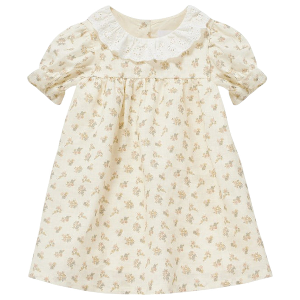 C'era Una Volta Frankie Baby Flower Dress Cream