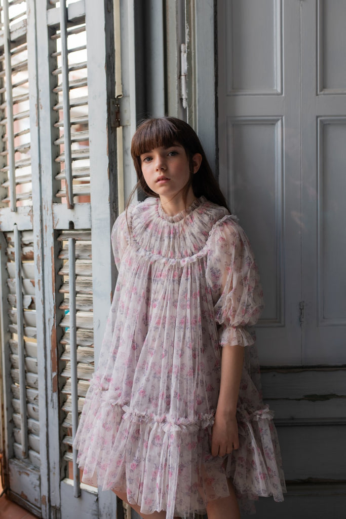 C'era Una Volta Marisol Pink Roses Dress