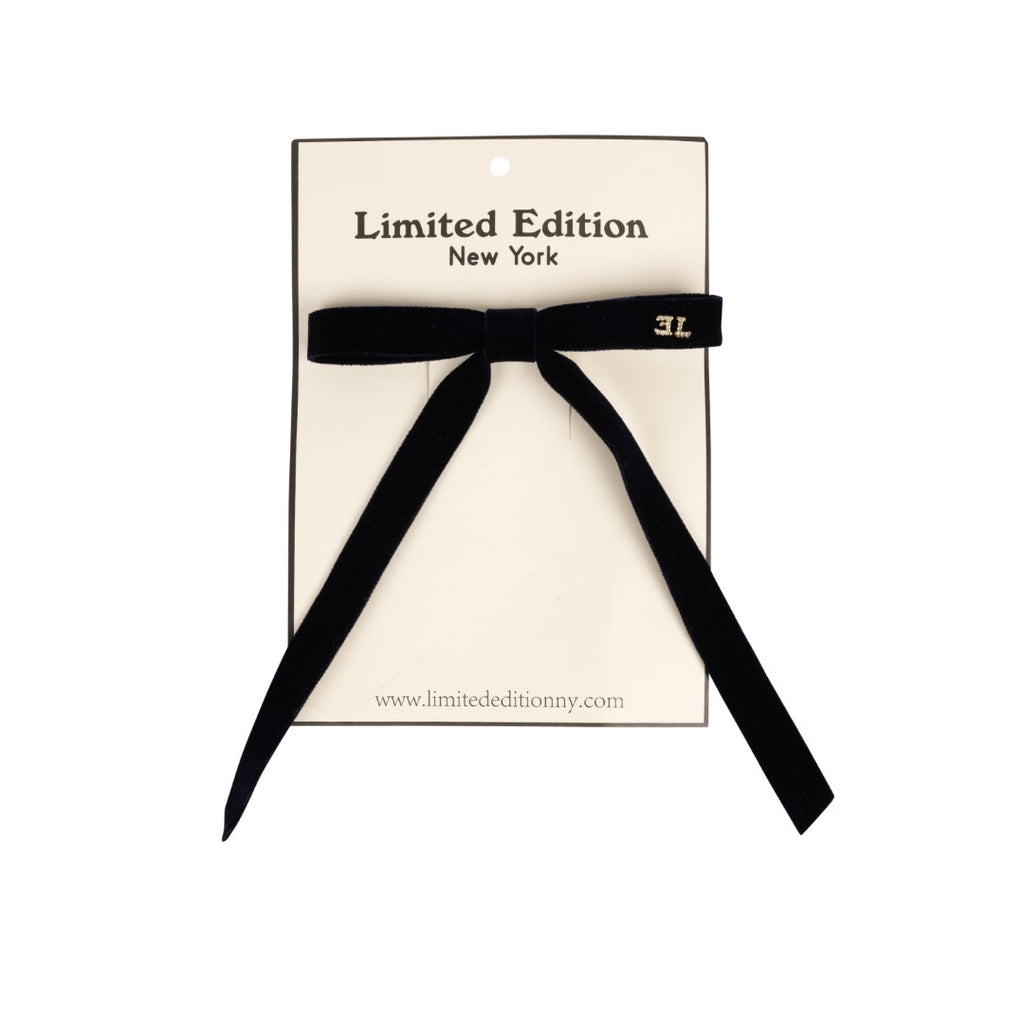Limited Edition Classic Velvet Thin Navy Bow *FINAL SALE*