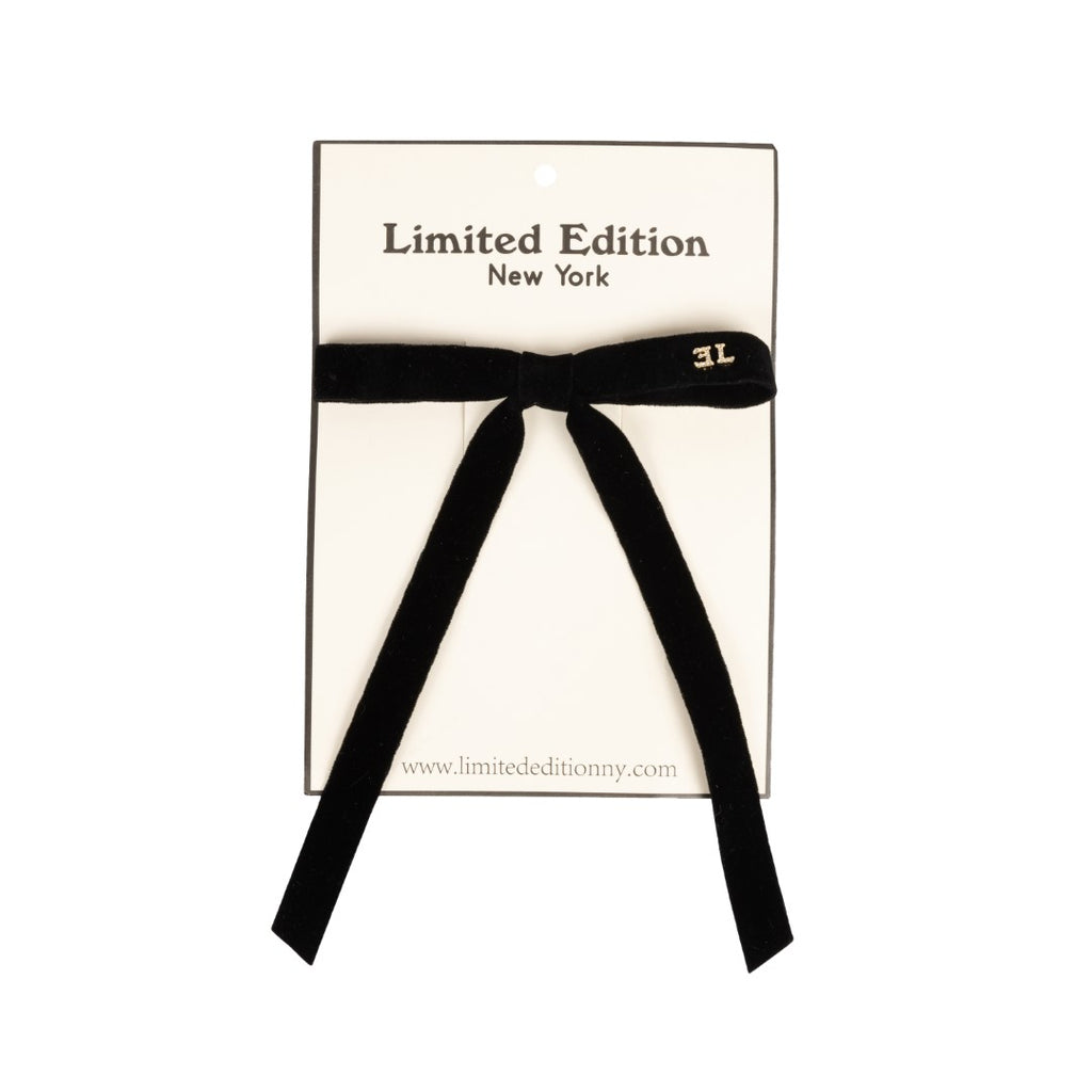 Limited Edition Classic Velvet Thin Black Bow *FINAL SALE*