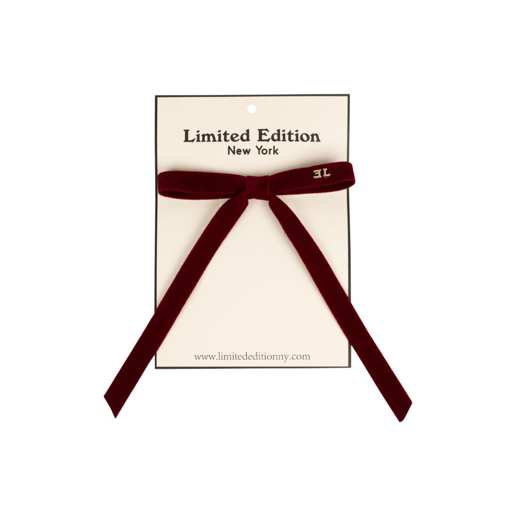 Limited Edition Classic Velvet Thin Cherry Bow *FINAL SALE*