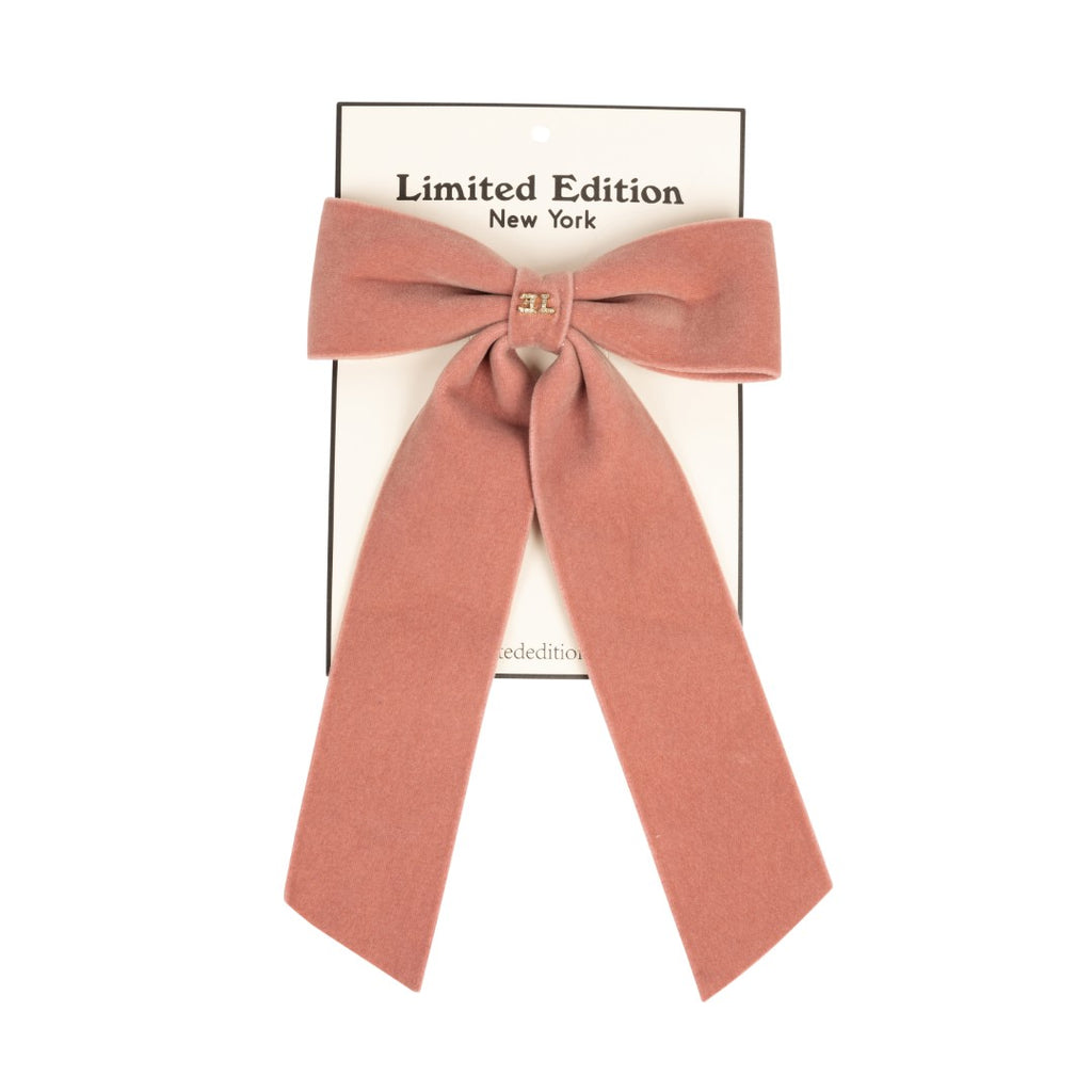 Limited Edition Classic Velvet Large Mauve Bow *FINAL SALE*